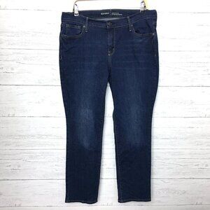 Old Navy Women's Jeans Original Mid Rise Straight Leg Dark Wash Stretch size 14S